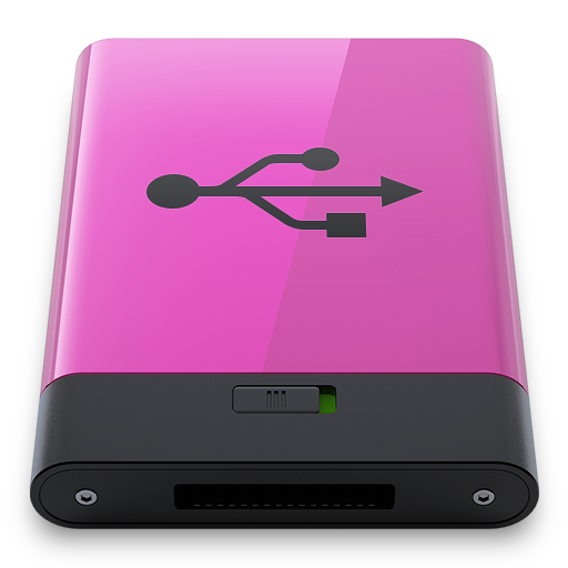 Pink USB B Icon 512x512 png